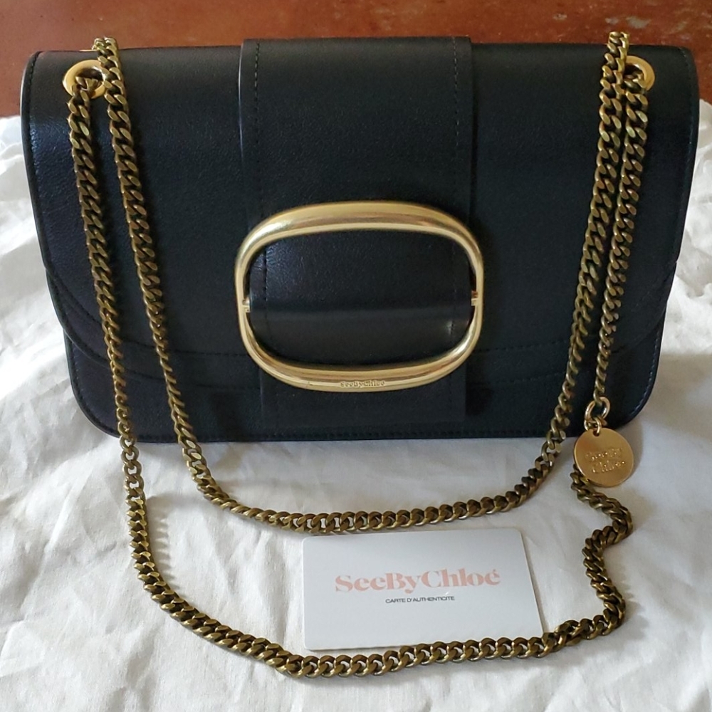 SEE BY CHLOE MEDIUM LEATHER HOPPER BAG ❤